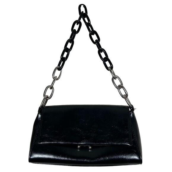 House of Want vegan black leather purse chain shoulder strap Y2K Capsule style - Picture 1 of 16